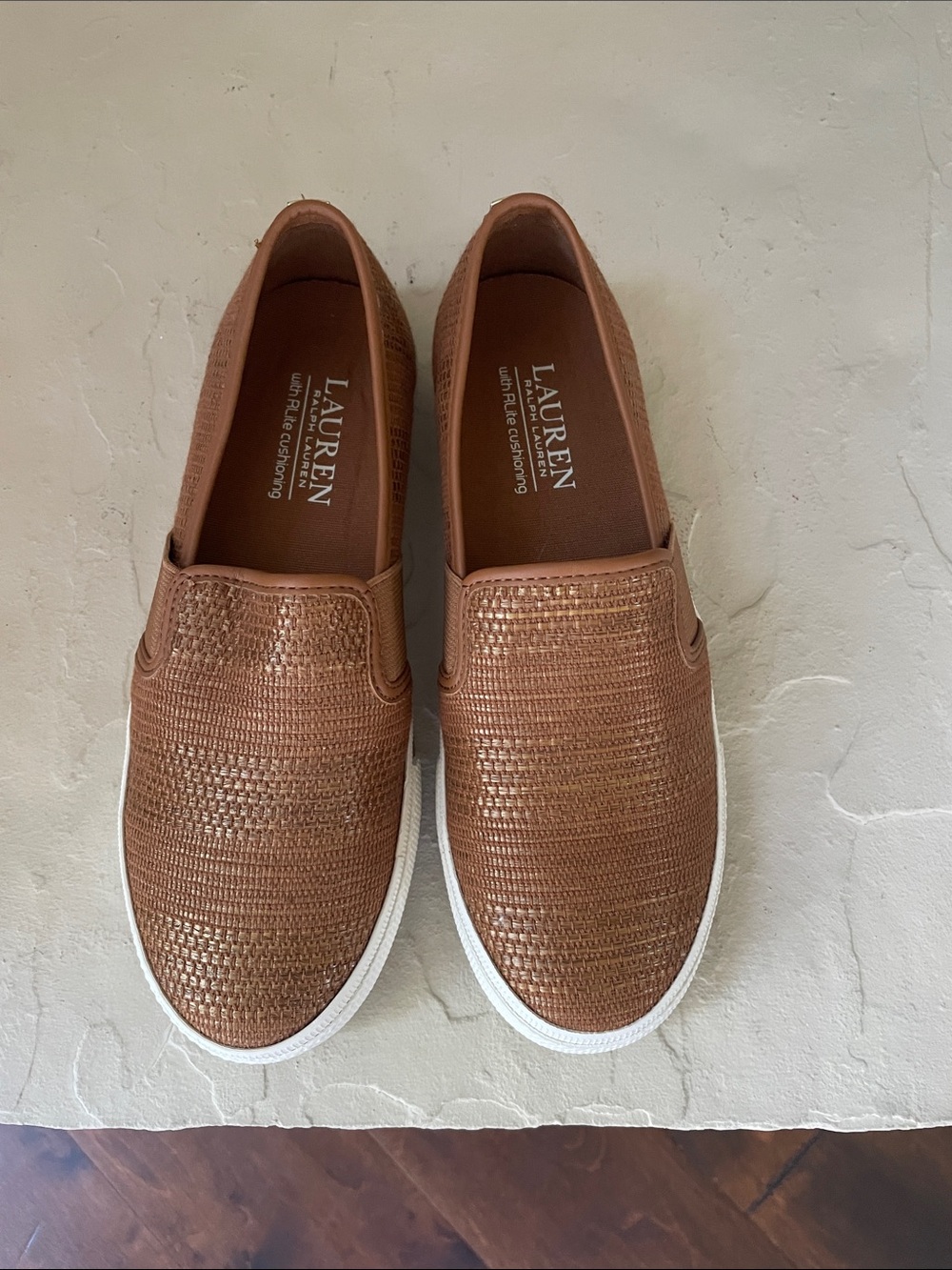Polo by Ralph Lauren Brown Woven Slip-On Flats